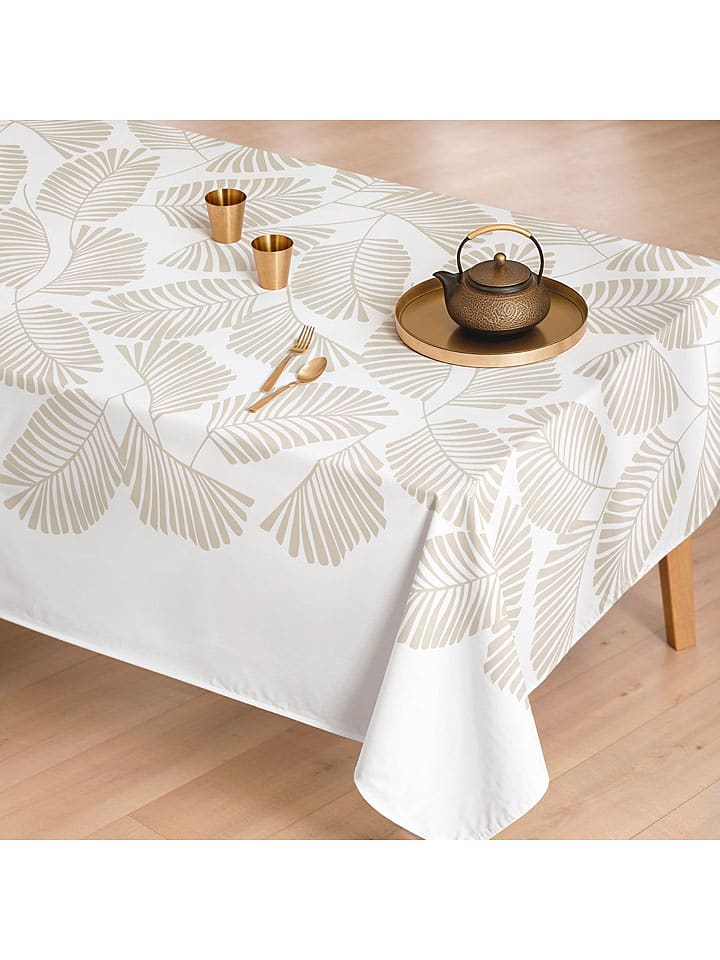 Mint Rugs Tischdecke "Nordic Xop" in Weiß/ Beige - 47% | Größe 155x100 cm |