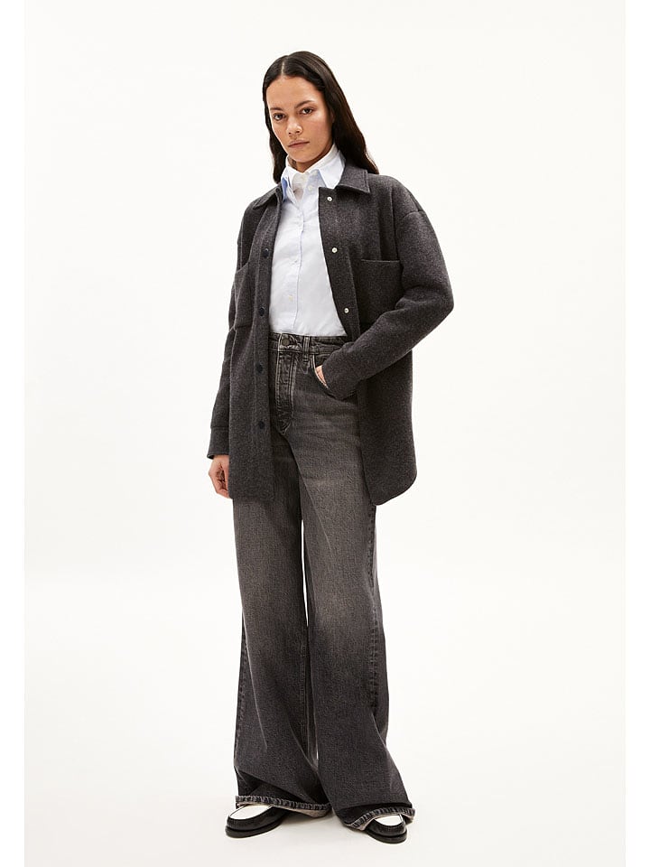 armedangels Hemdjacke "Almaraa" in Schwarz - 56% | Größe XL | Damenjacken
