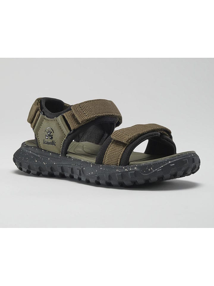 Kamik Leder-Sandalen "Harbor" in Khaki - 48% | Größe 30 | Kindersandalen