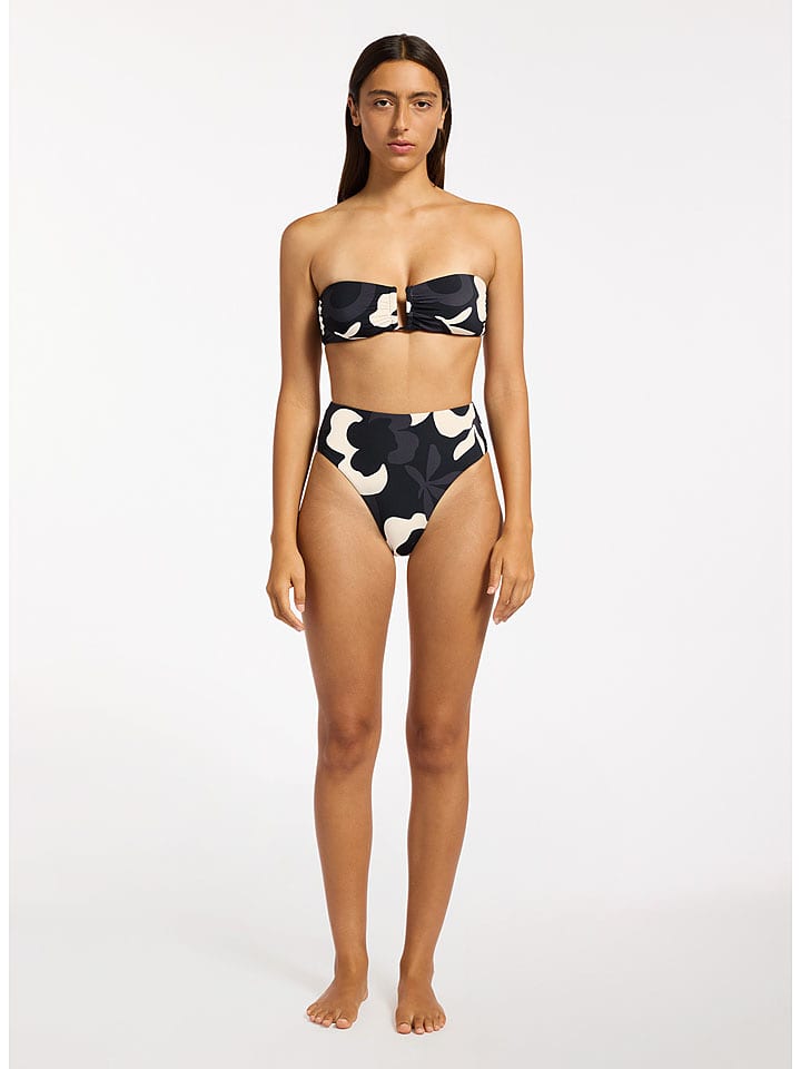 Jets Bikini-Oberteil in Schwarz/ Creme - 65% | Größe XL | Damen-bademode