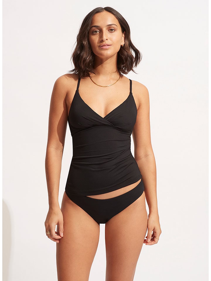 Seafolly Tankini-Oberteil in Schwarz - 57% | Größe M | Damen-bademode