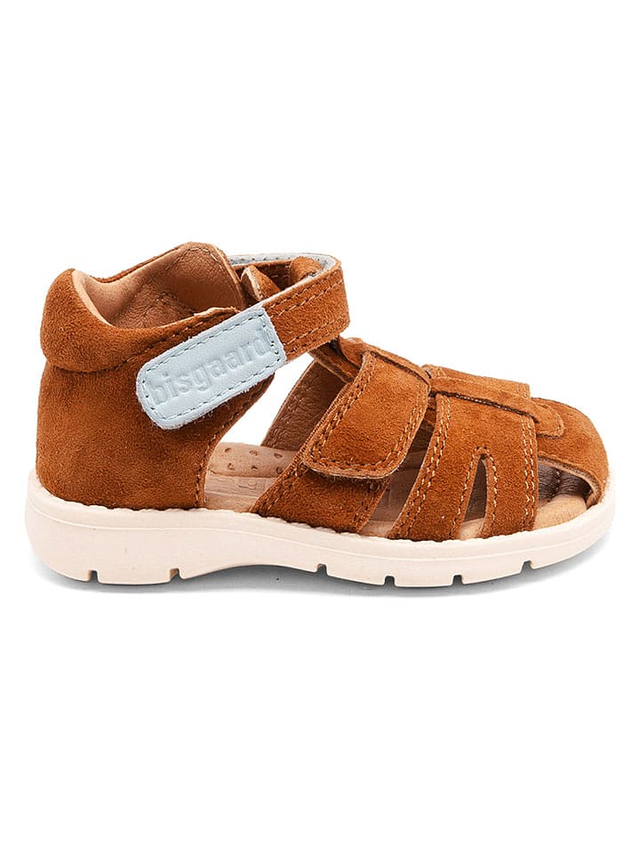 bisgaard Leder-Halbsandalen "Richy" in Hellbraun - 47% | Größe 24 | Babysandalen