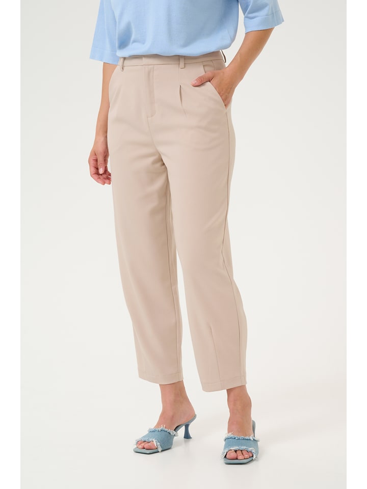 Kaffe Hose in Beige - 52% | Größe 34 | Damenhosen