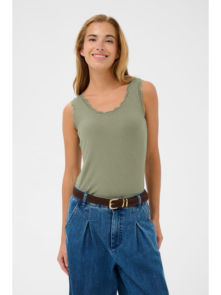 Kaffe Top in Khaki - 33% | Größe M | Damen-tops