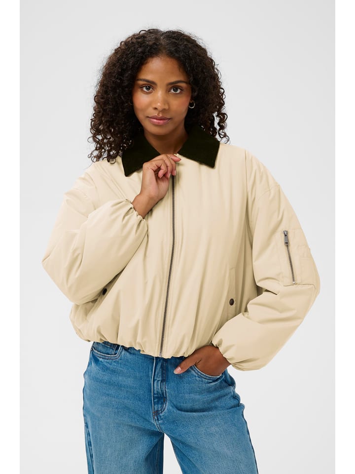 Kaffe Übergangsjacke in Beige - 52% | Größe 40 | Damenjacken