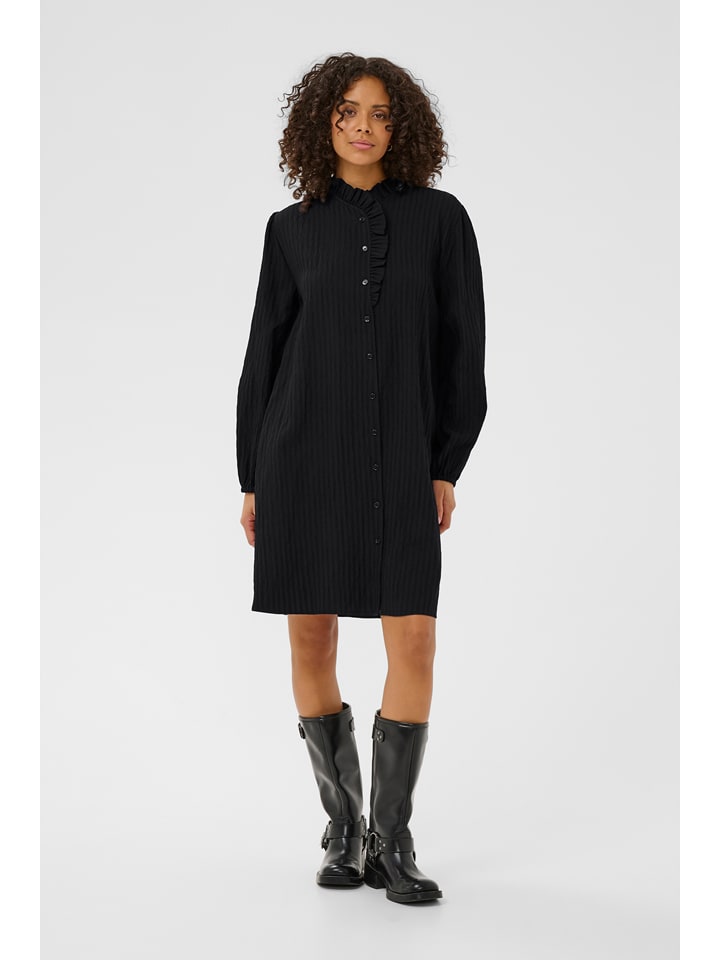 Kaffe Kleid in Schwarz - 52% | Größe 34 | Damen-kleider