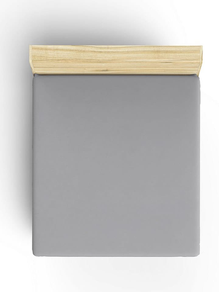 Elizabed Renforcé-Spannbettlaken in Hellgrau - 74% | Größe 160x200 cm | Bettwaesche-bettwaren