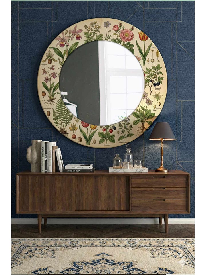 Wallity Spiegel in Gelb/ Rosa/ Grün - Ø 58 cm - 71% | Spiegel