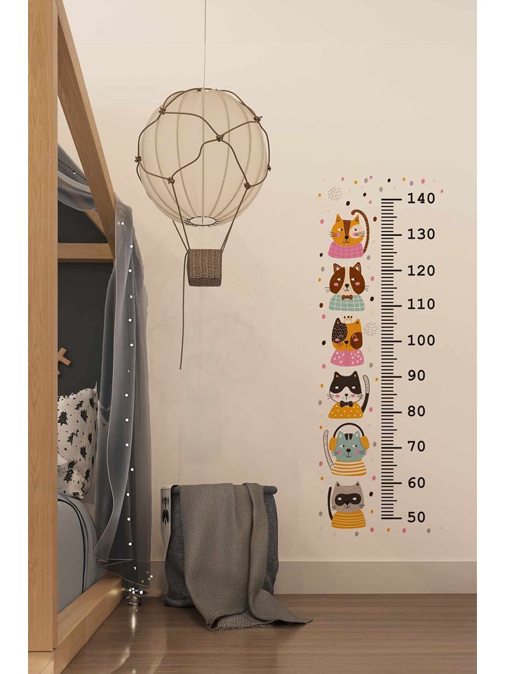 Wallity Kindermesslatte in Weiß/ Bunt - (B)40 x (H)120 cm - 65% | Wanddekoration