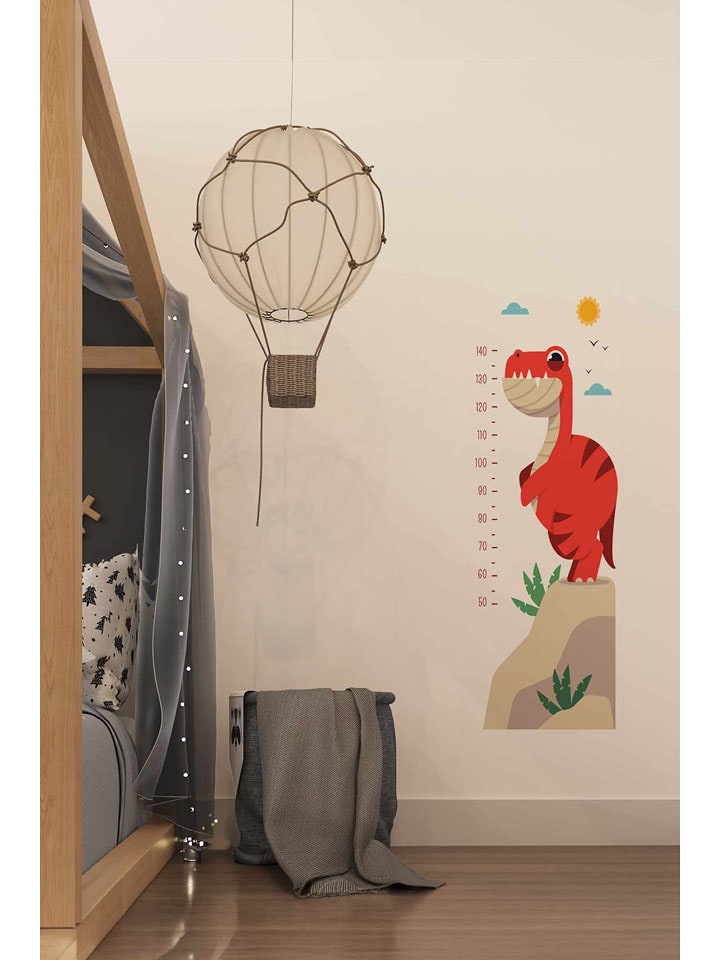 Wallity Kindermesslatte in Weiß/ Rot - (B)40 x (H)120 cm - 67% | Wanddekoration