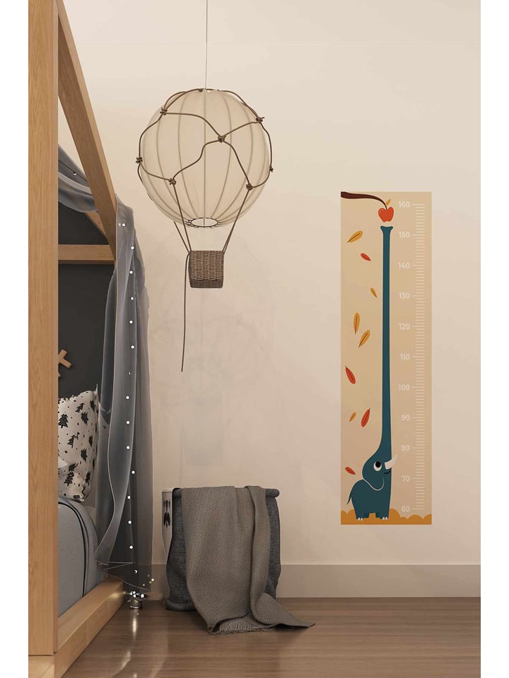 Wallity Kindermesslatte in Creme/ Petrol - (B)40 x (H)120 cm - 65% | Wanddekoration