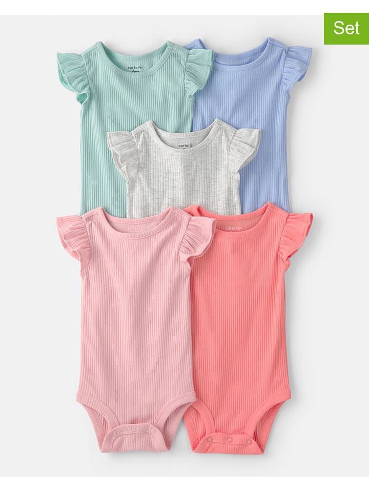 carter's 5er-Set: Bodys in Bunt - 51% | Größe 68 | Baby-bodys