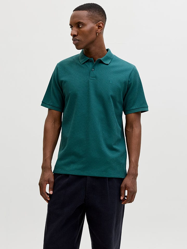 Jack & Jones Poloshirt "Austin" in Petrol - 33% | Größe XXL | Herren-plussize
