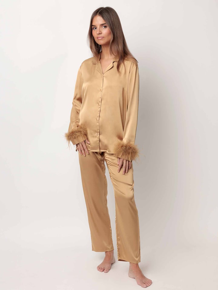 admas Pyjama in Gold - 58% | Größe XXL | Damen-loungewear