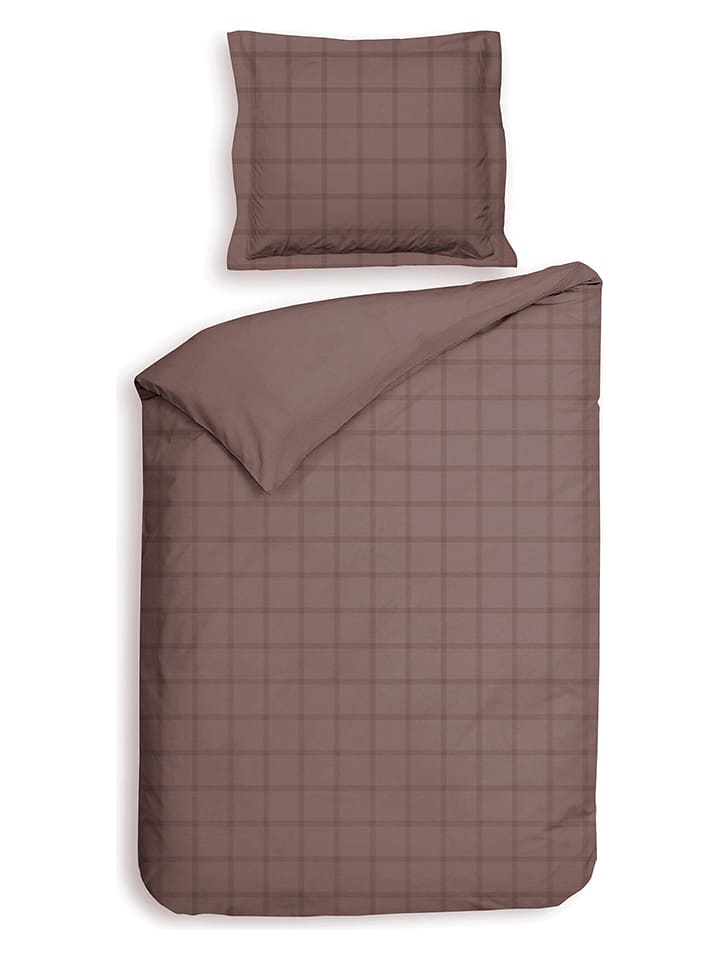 Heckett Lane Satin-Bettwäsche-Set "Diamante" in Altrosa - 61% | Größe 140x220 cm | Bettwaesche-bettwaren