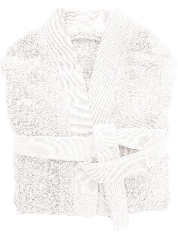 Heckett Lane Bademantel ''Prestige'' in Weiß - 64% | Größe M | Badtextilien