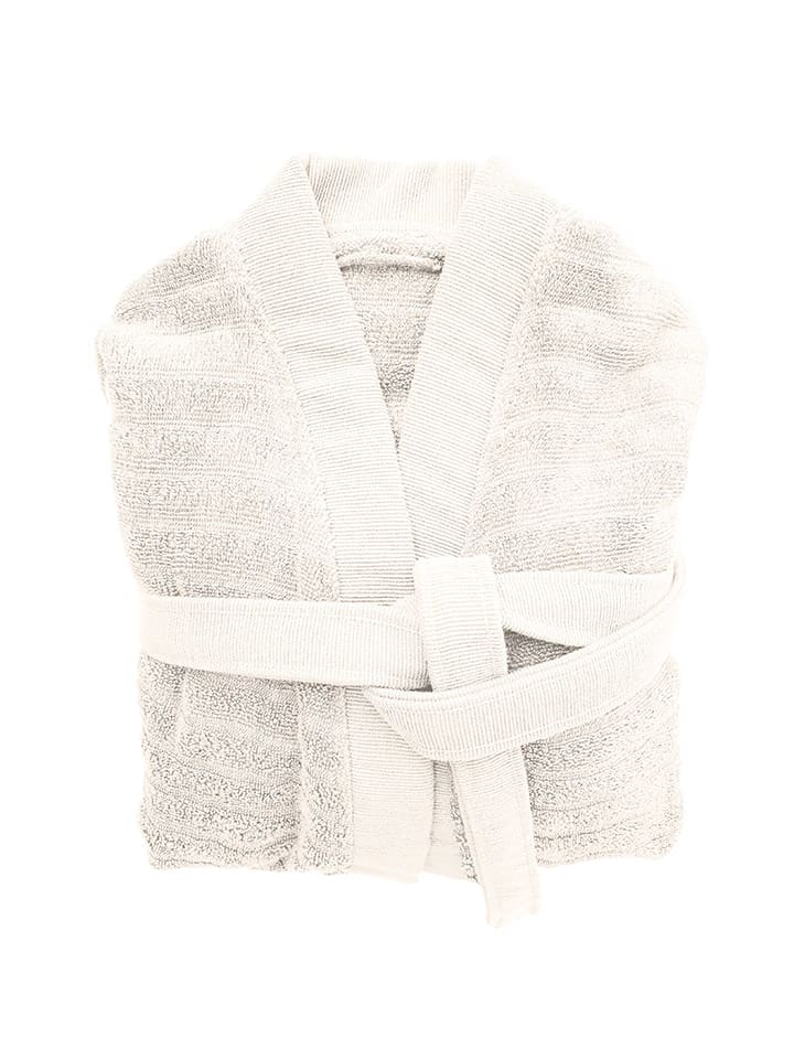 Heckett Lane Bademantel ''Prestige'' in Creme - 62% | Größe M | Badtextilien