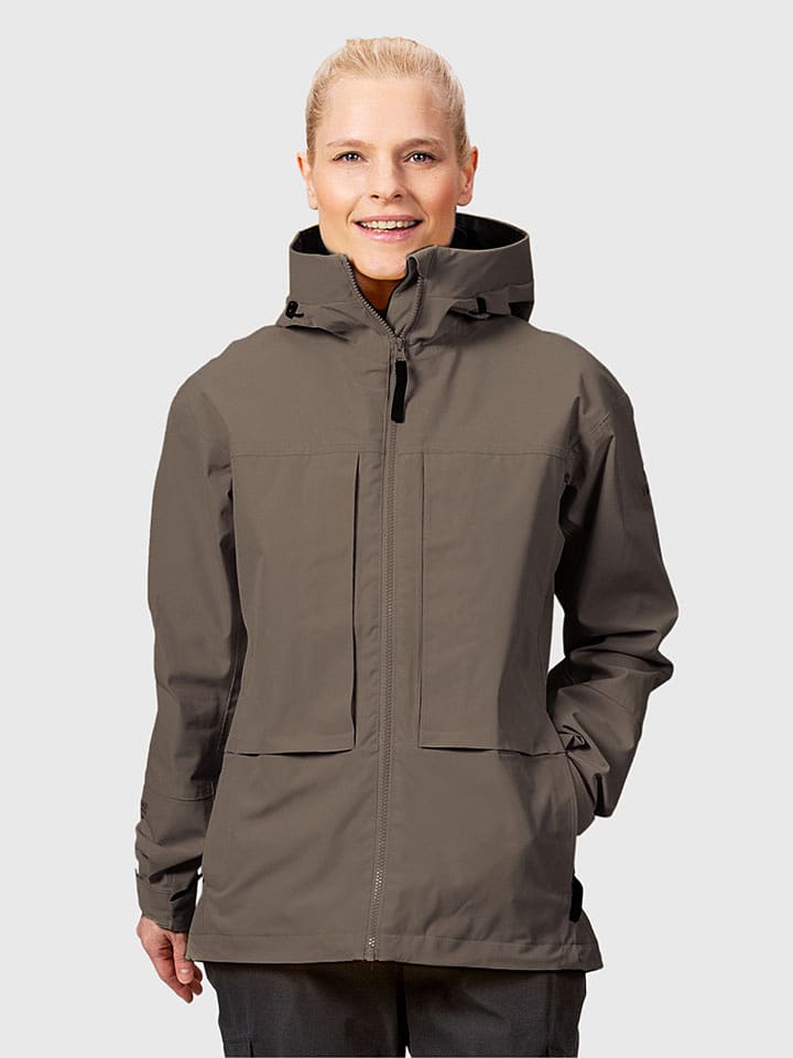 Halti Trekkingjacke "Hiker II DX" in Taupe - 52% | Größe 46 | Damen-outdoorjacken