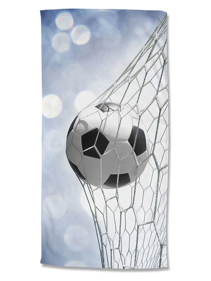 Good Morning Strandtuch "Tijmen" in Blau/ Weiß - 49% | Größe 75x150 cm | Badtextilien