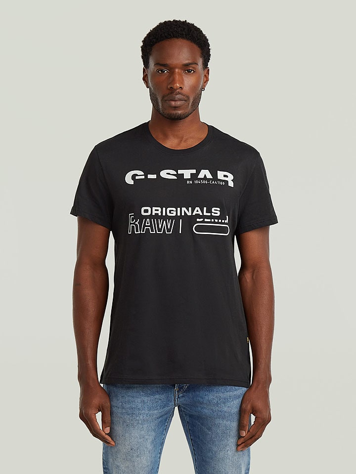 G-Star Shirt in Schwarz - 47% | Größe XXL | Herren-plussize