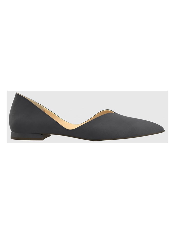 Högl Leder-Ballerinas "Basic" in Anthrazit - 41% | Größe 36 | Damen-ballerinas