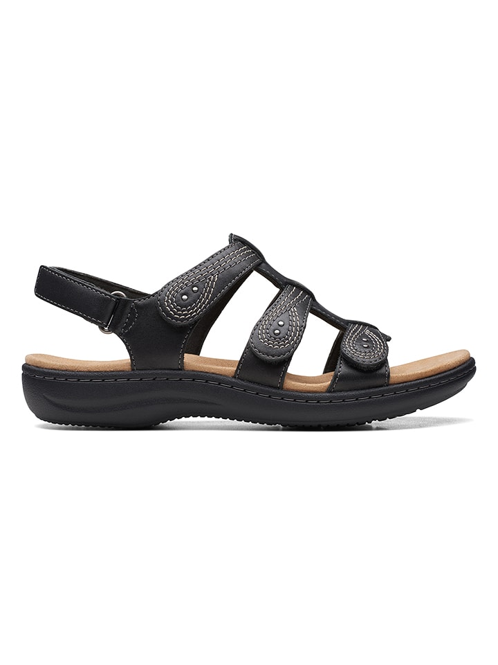 Clarks Leder-Sandalen "Laurieann Vine" in Schwarz - 50% | Größe 39,5 | Damen-sandalen