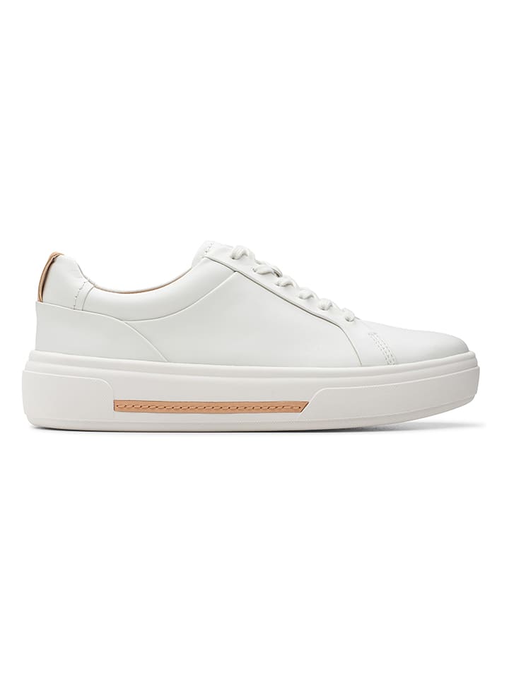 Clarks Leder-Sneakers "Hollyhock Walk" in Weiß - 53% | Größe 40 | Damen-sneakers