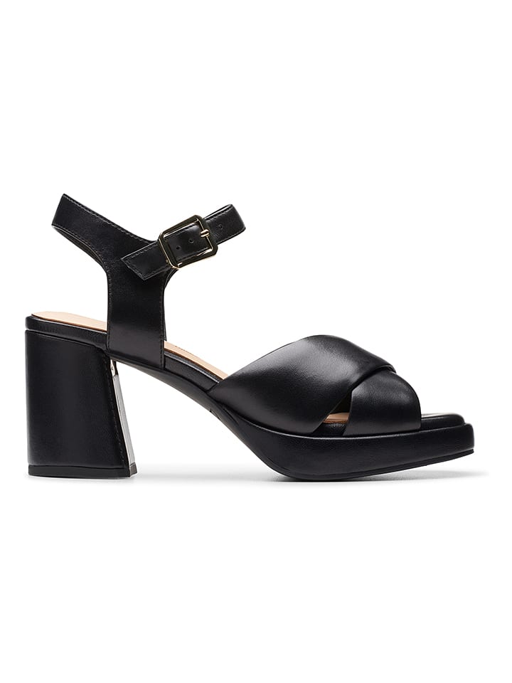 Clarks Leder-Sandaletten "Ritzy 75 Rae" in Schwarz - 57% | Größe 38 | Damen-sandalen