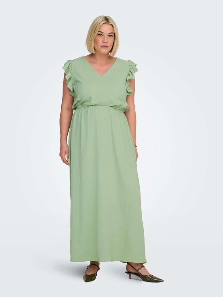 ONLY Carmakoma Kleid in Hellgrün - 34% | Größe 50 | Damen-kleider