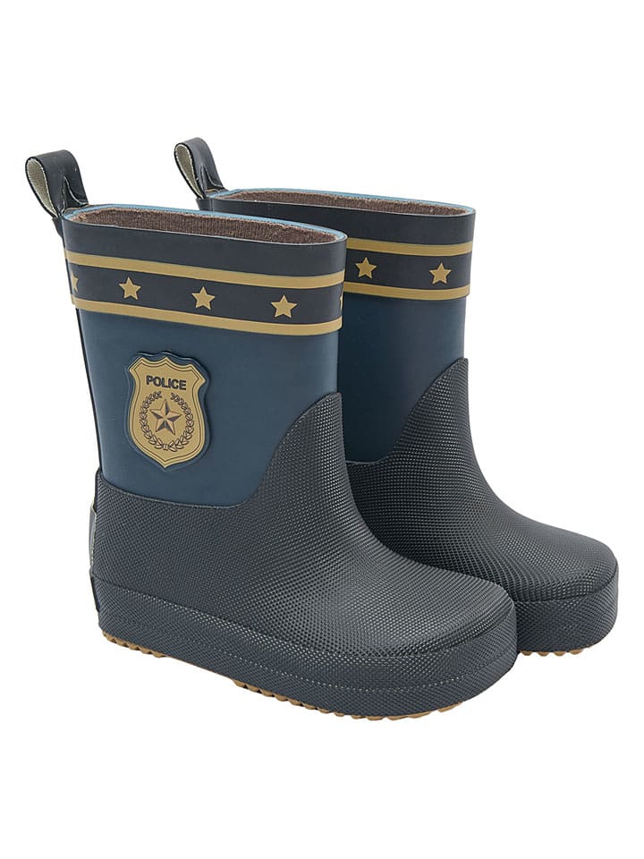mikk-line Barfuß-Gummistiefel "Wellies" in Dunkelblau - 43% | Größe 24 | Babygummistiefel