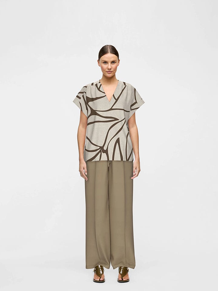Vila Bluse "Viprisilla" in Beige - 46% | Größe 36 | Damen-blusen