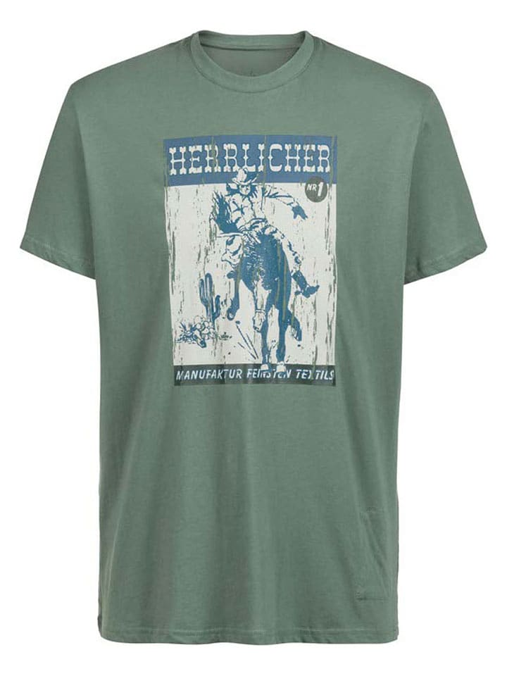 Herrlicher Shirt in Grün - 59% | Größe M | Herren-plussize