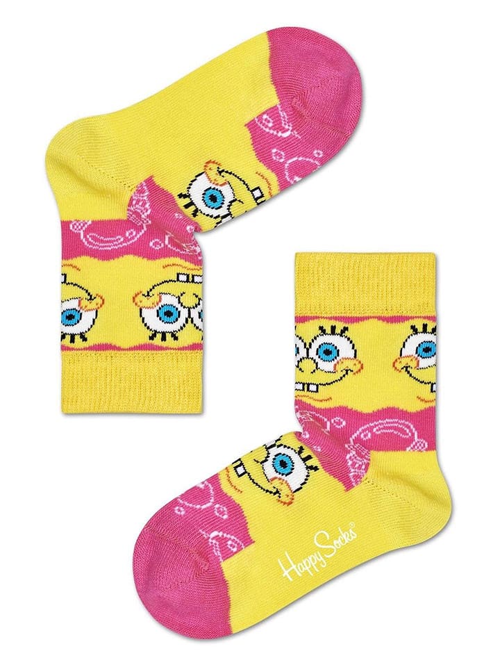 Happy Socks Socken in Gelb/ Pink - 53% | Größe 13-21 | Babysocken-strumpfhosen