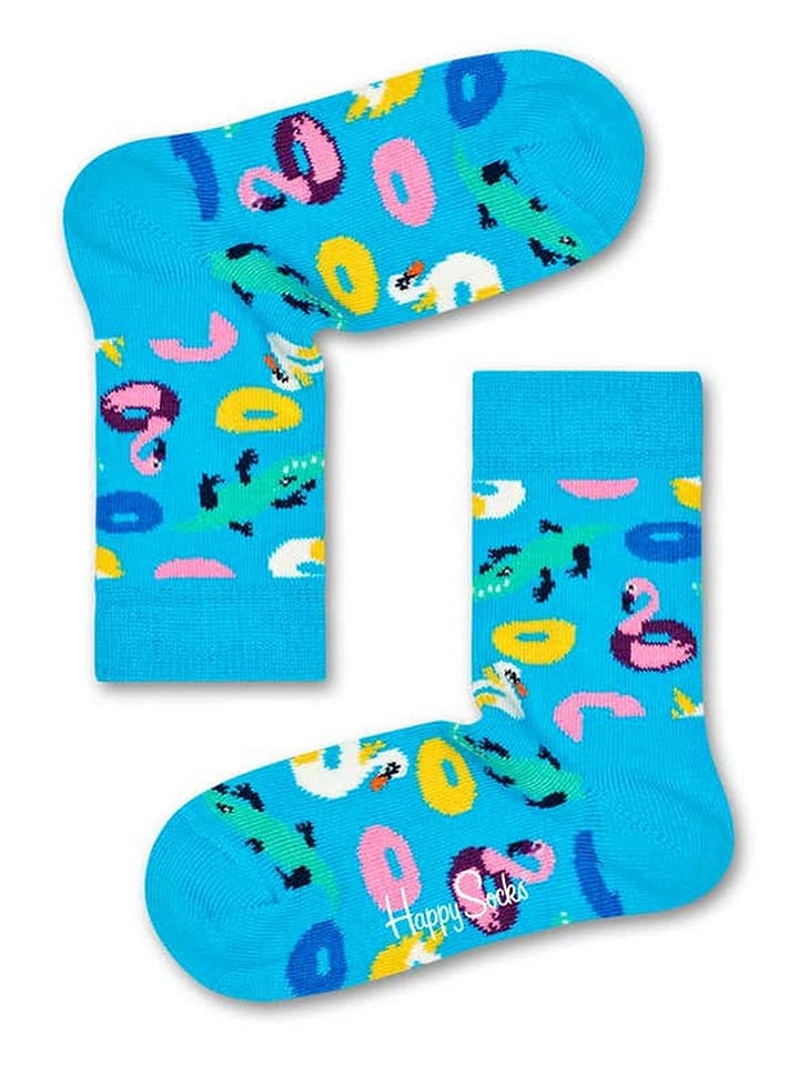 Happy Socks Socken "Pool party" in Hellblau - 49% | Größe 24-26 | Babysocken-strumpfhosen