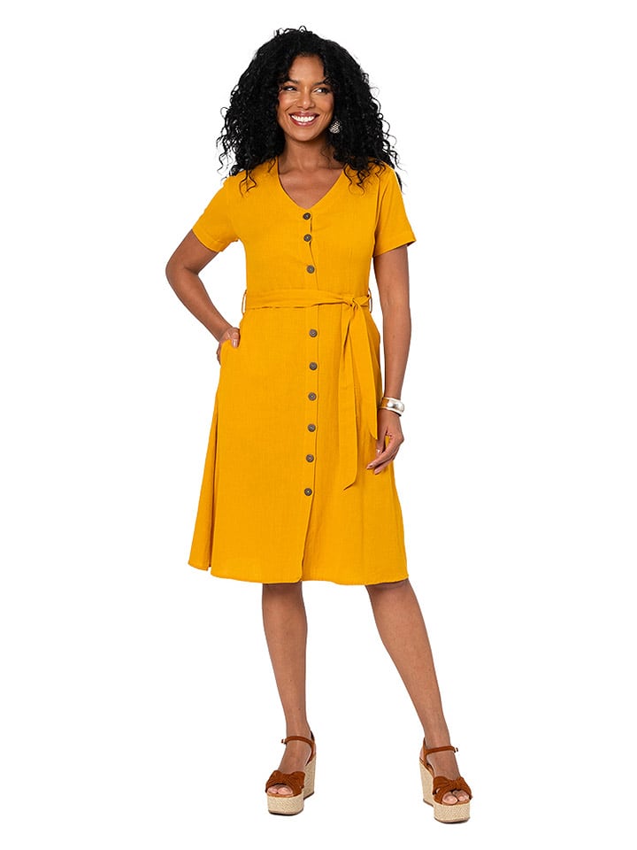 Aller Simplement Kleid in Gelb - 75% | Größe 38/40 | Damen-kleider