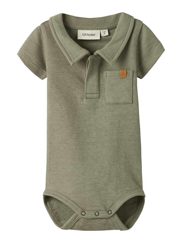 Lil Atelier Body "Falk" in Khaki - 31% | Größe 68 | Baby-bodys