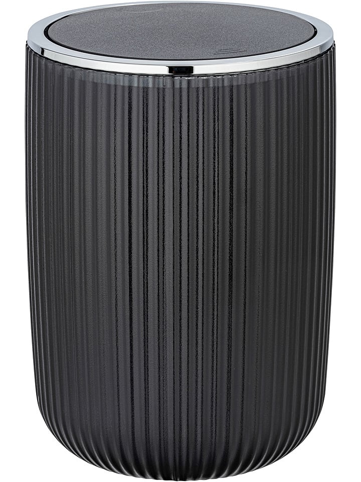 Wenko Schwingdeckeleimer "Agropoli" in Anthrazit - 5,5 l - 46% | Muelleimer