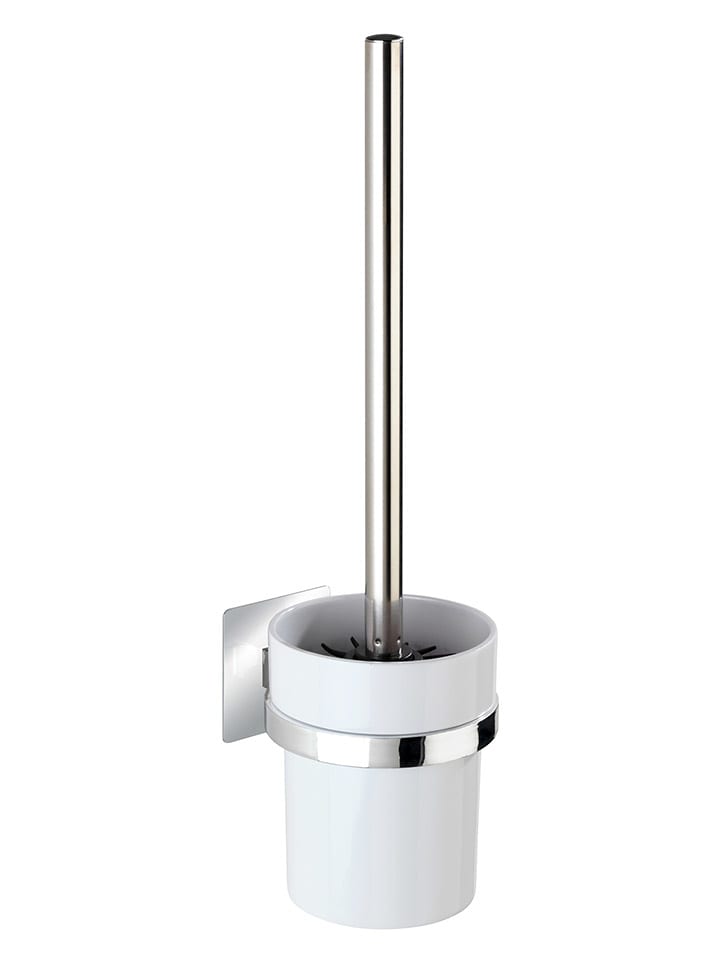 Wenko WC-Garnitur "Turbo-Loc Quadro" in Weiß - (H)35,5 cm - 68% | Badezimmer-accessoires