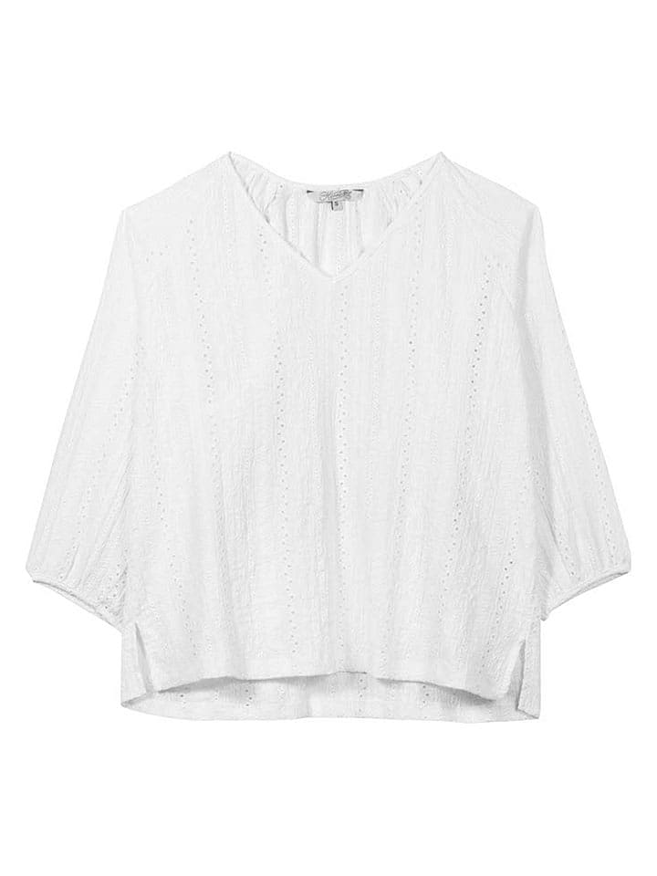 Herrlicher Bluse "Norina" in Weiß - 58% | Größe L | Damen-blusen