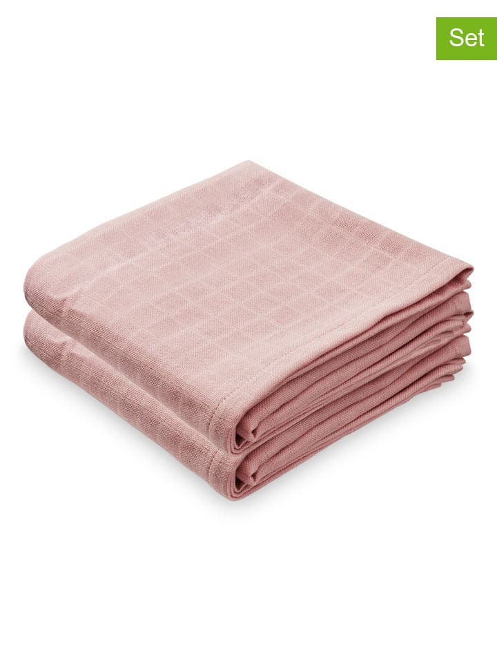 Cam Cam Copenhagen 2er-Set: Musselin-Spucktücher in Rosa - 31% | Baby-spucktuecher