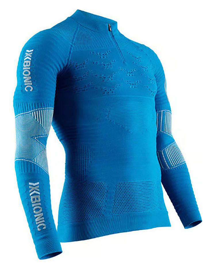 X-Bionic Laufshirt in Blau - 57% | Größe XXL | Herren-sportshirts