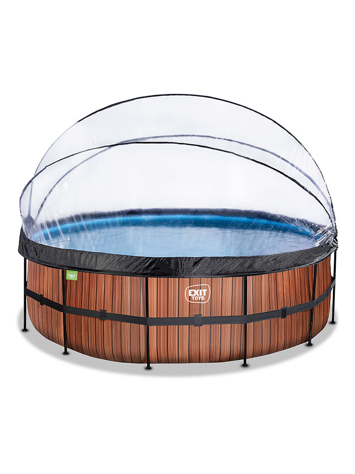 EXIT Pool "Wood" mit Schutzabdeckung - ab 6 Jahren - Ø 450 cm - 33% | Outdoorspielzeug