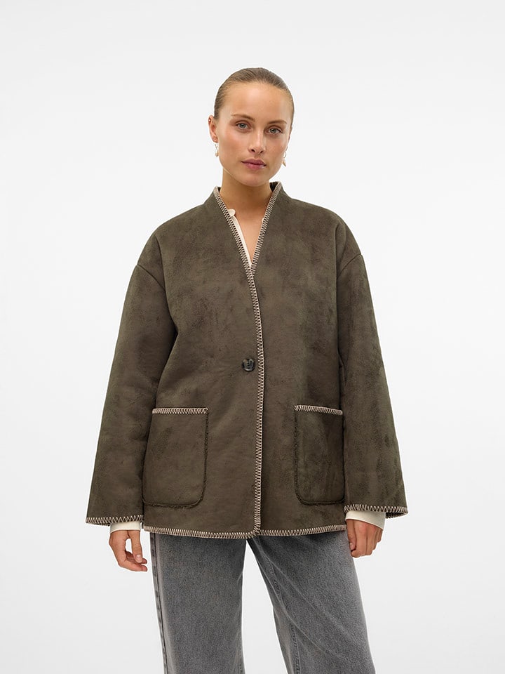 Vero Moda Kunstlederjacke "VMLIVA" in Braun - 87% | Größe XL | Damenjacken