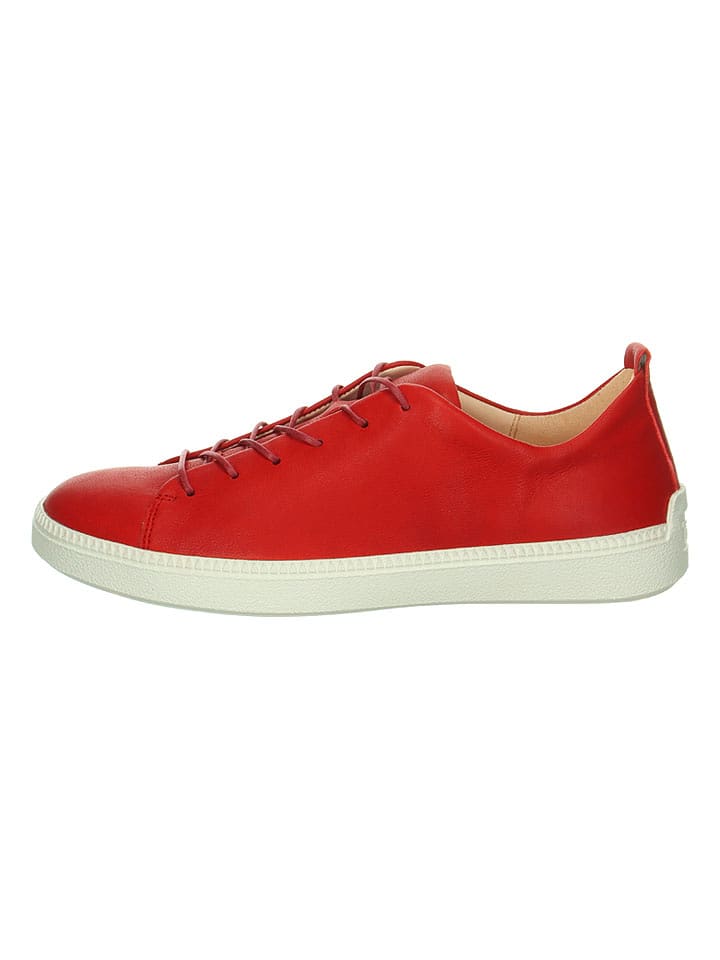 Think! Leder-Sneakers "Turna" in Rot - 64% | Größe 38 | Damen-sneakers