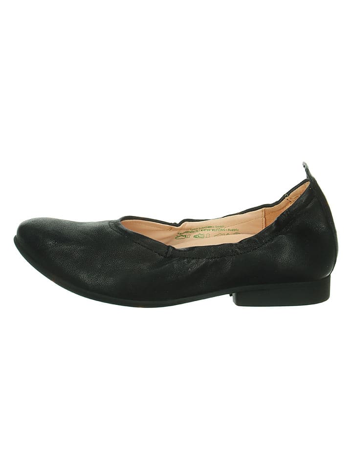 Think! Leder-Ballerinas "Guad2" in Schwarz - 64% | Größe 39 | Damen-ballerinas