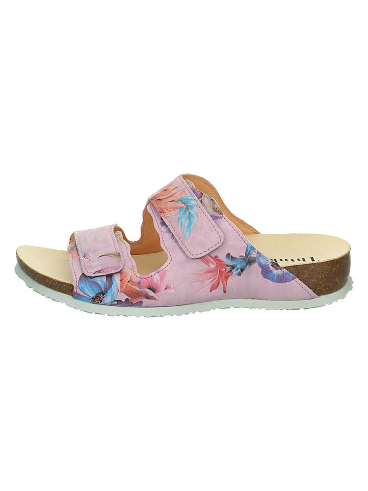 Think! Leder-Pantoletten "Julia" in Rosa - 55% | Größe 38 | Damen-pantoletten