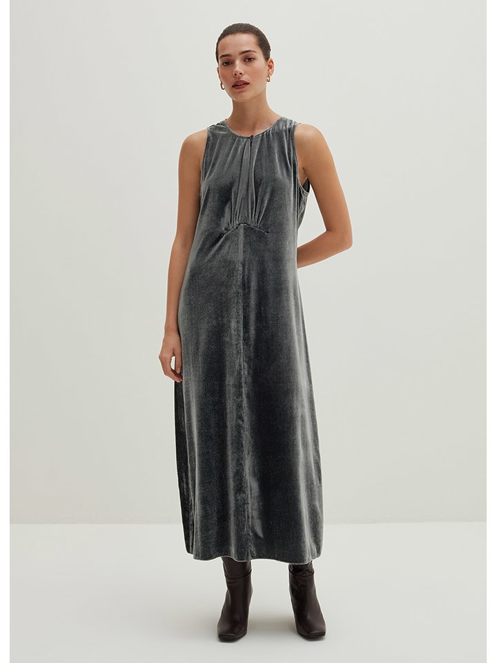 STEFANEL Samtkleid in Anthrazit - 63% | Größe 36 | Damen-kleider