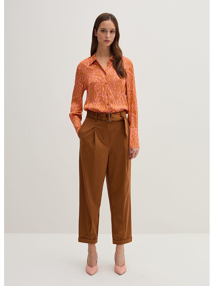 STEFANEL Bluse in Orange/ Rosa - 58% | Größe 44 | Damen-blusen