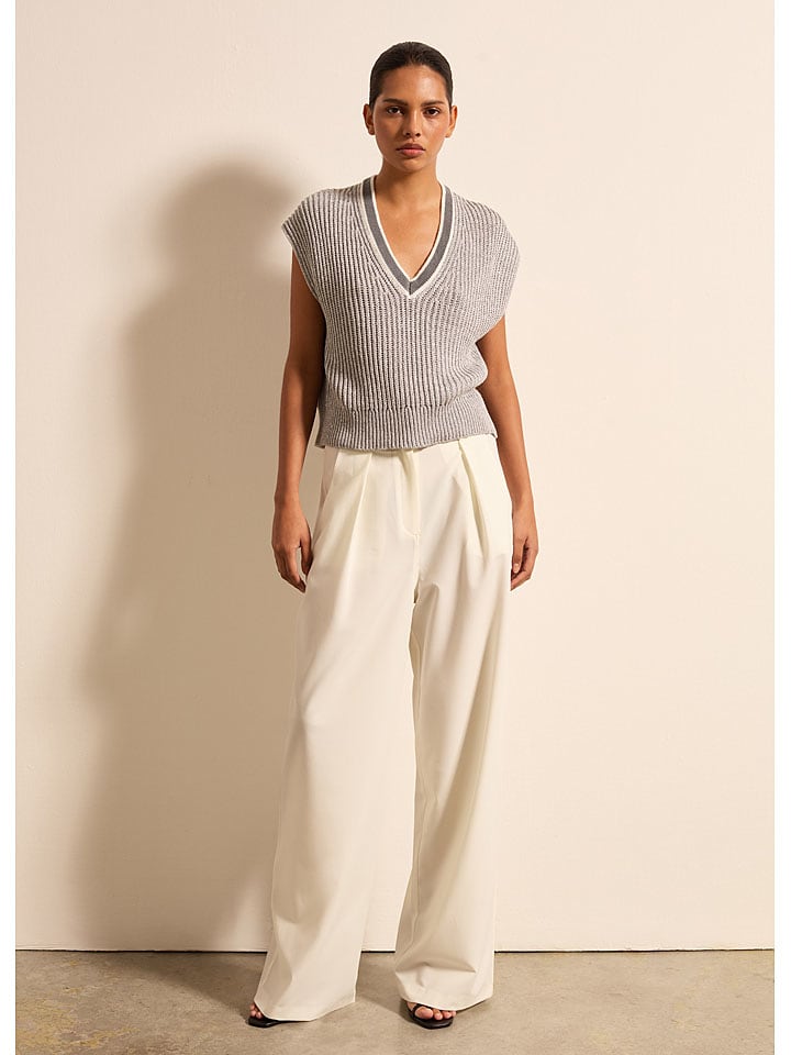 STEFANEL Pullunder in Grau - 60% | Größe M | Damen-pullover-cardigans