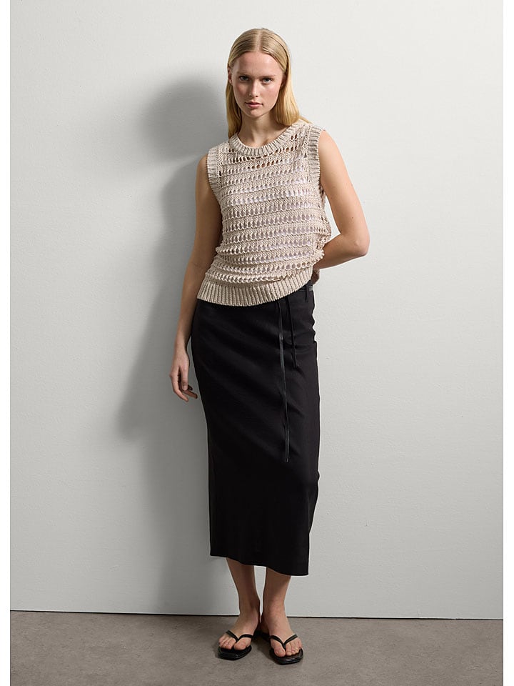 STEFANEL Pullunder in Creme - 62% | Größe L | Damen-pullover-cardigans